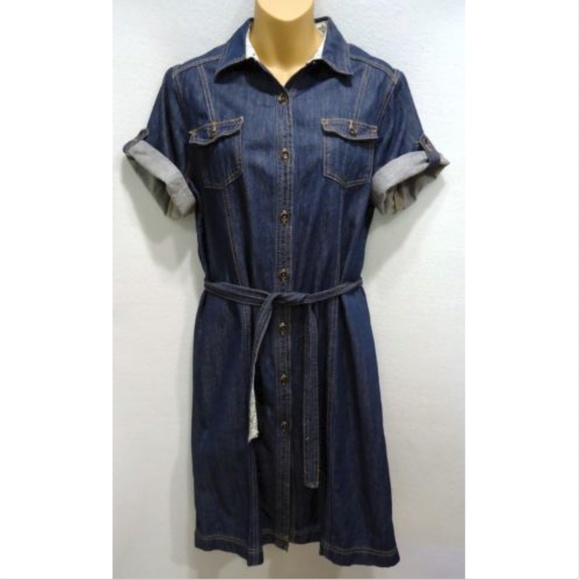 Canyon River Blues Dresses & Skirts - Denim Blue Jean Dress Western Button Down